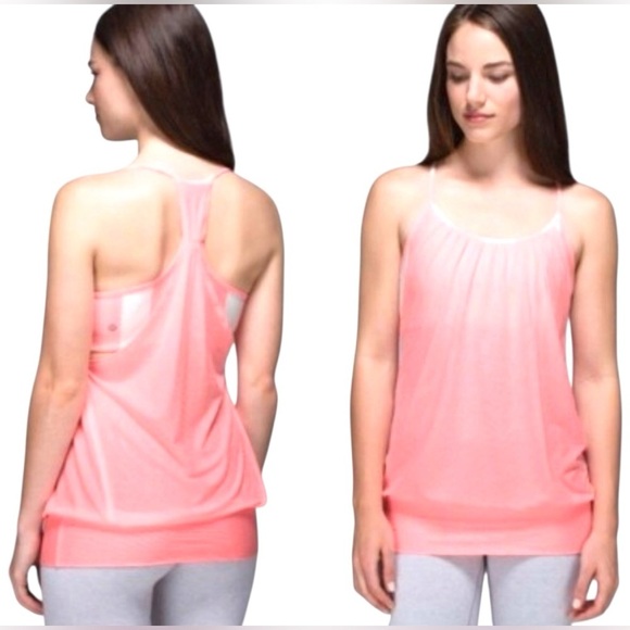 lululemon athletica Tops - Lululemon AthleticaTank Top Pink Barbiecore Sz-6
Racerback Stripe. Sz-6